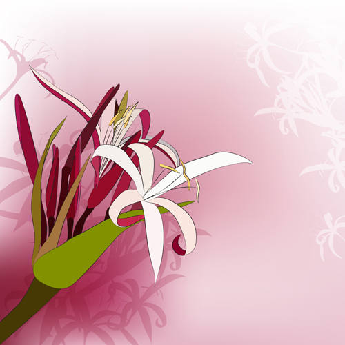 Huge collection of beautiful flower vector graphics 18
