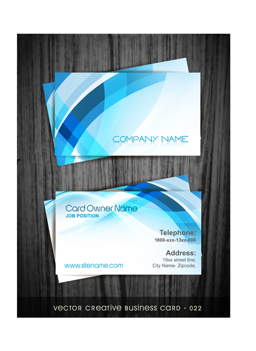 Modern abstract style business cards design