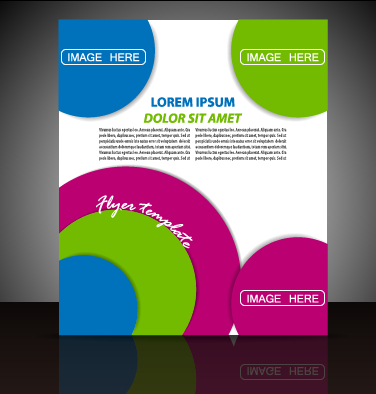 Modern business flyer and cover brochure vector material 06