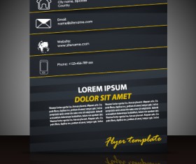 Modern business flyer and cover brochure vector material 08