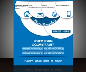 Modern business flyer and cover brochure vector material 09