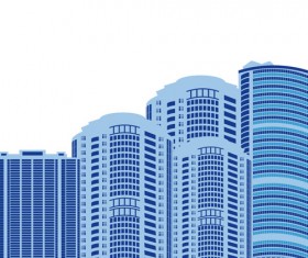 Modern city building design vector material 04