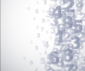 Number gray background vector graphics