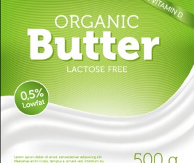 Organic butter advertising poster vector