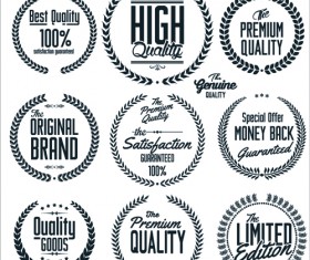 Ornate high quality labels vector 01