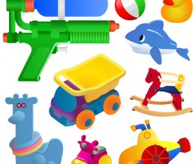 Realistic children toys creative design graphics 04