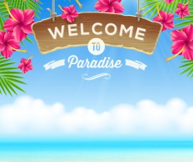 Refreshing summer time vector background 01