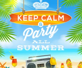 Refreshing summer time vector background 03