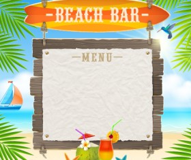 Refreshing summer time vector background 06