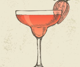 Retro cocktail design vector set 05
