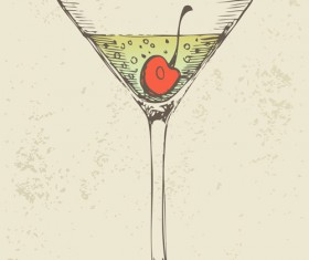 Retro cocktail design vector set 07