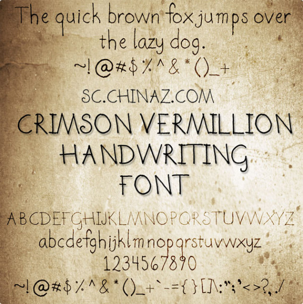 Retro hand writing font