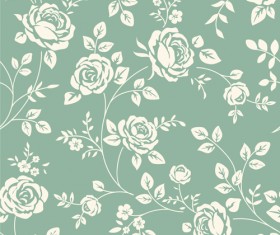 Retro roses seamless patterns design vector 03