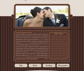 Romantic weddings website psd template
