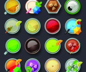 Set of best food icons vectors graphics 03