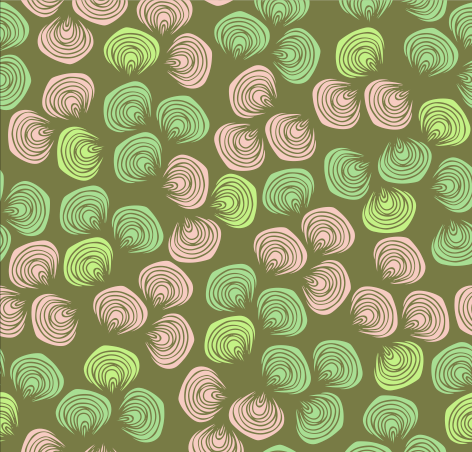 Shell textures seamless pattern vector