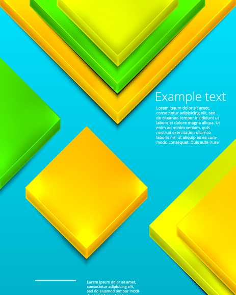 Shiny 3D geometry shapes background vector 02