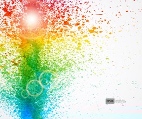 Shiny colored grunge background vector material 01