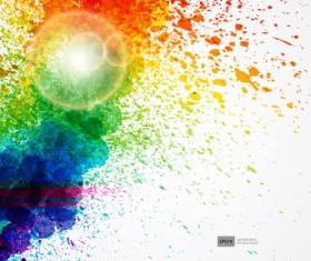 Shiny colored grunge background vector material 02