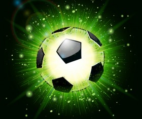 Shiny football background vector material