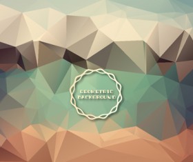 Shiny geometric shapes embossment background vector 05