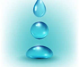 Shiny water drop vector background