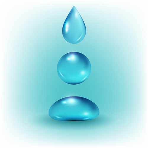 Shiny water drop vector background
