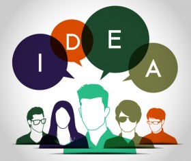 Social network and people idea business background 01