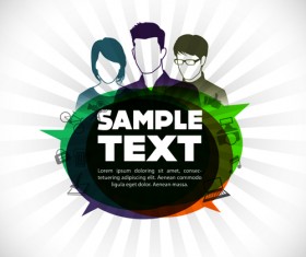 Social network and people idea business background 03