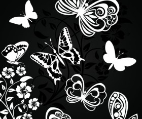 Sorts of butterflies clip art vector material 02