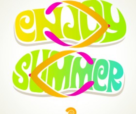 Summer sandals design vector background 02