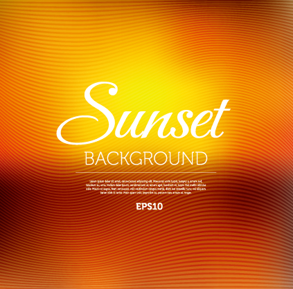 Sunset abstract blurred background vector