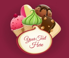 Tasty dessert and sweets background vector 02