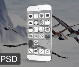 Transparent iPhone phone psd templates