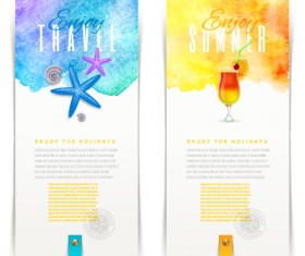 Travel during the summer banner vector