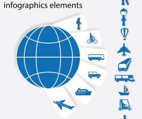 Travel with earth infographics elements 01