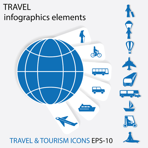Travel with earth infographics elements 01