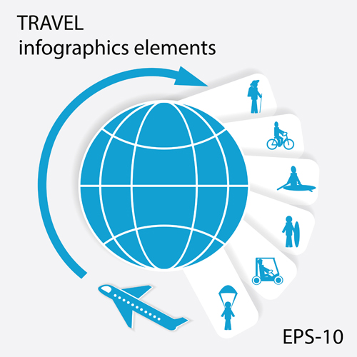 Travel with earth infographics elements 02
