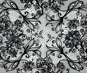 Vector black lace creative background graphics 02