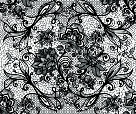 Vector black lace creative background graphics 03
