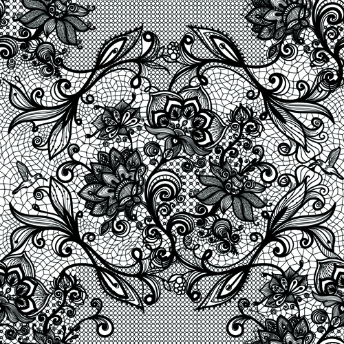 Vector black lace creative background graphics 03