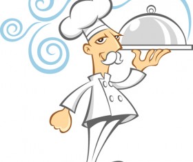 Vector funny chef design graphic set 02