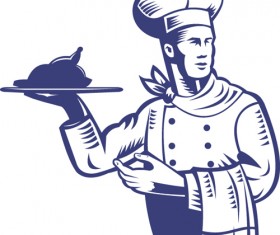 Vector funny chef design graphic set 04