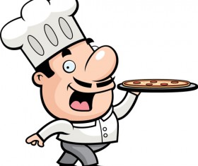 Vector funny chef design graphic set 07