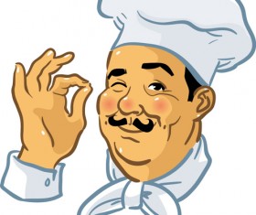 Vector funny chef design graphic set 08