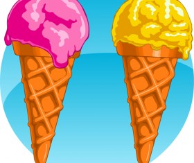 Vector set of ice cream creative design 01