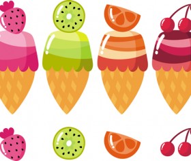 Vector set of ice cream creative design 02