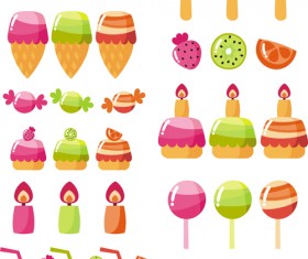 Vector set of ice cream creative design 03