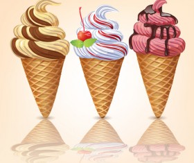 Vector set of ice cream creative design 06