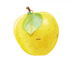 Vector yellow pear design graphics